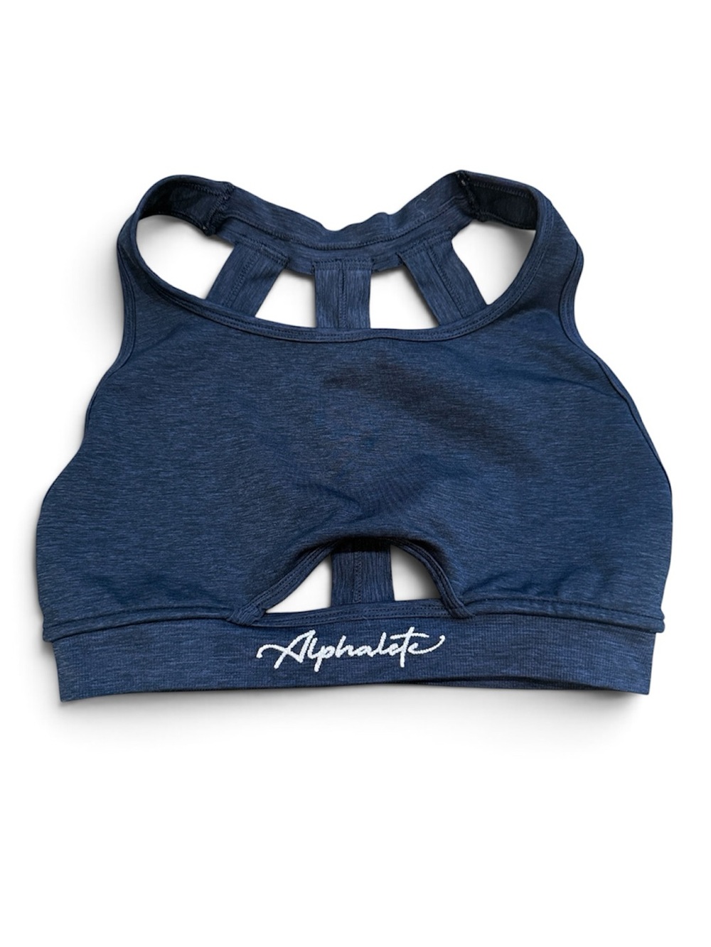 Alphalete | Navy High-Neck Trinity Cutout Sports Bra